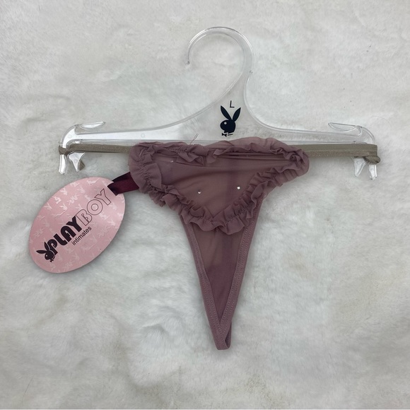 PLAYBOY Other - NWT Vintage PlayBoy Pink Nude Lace G-String